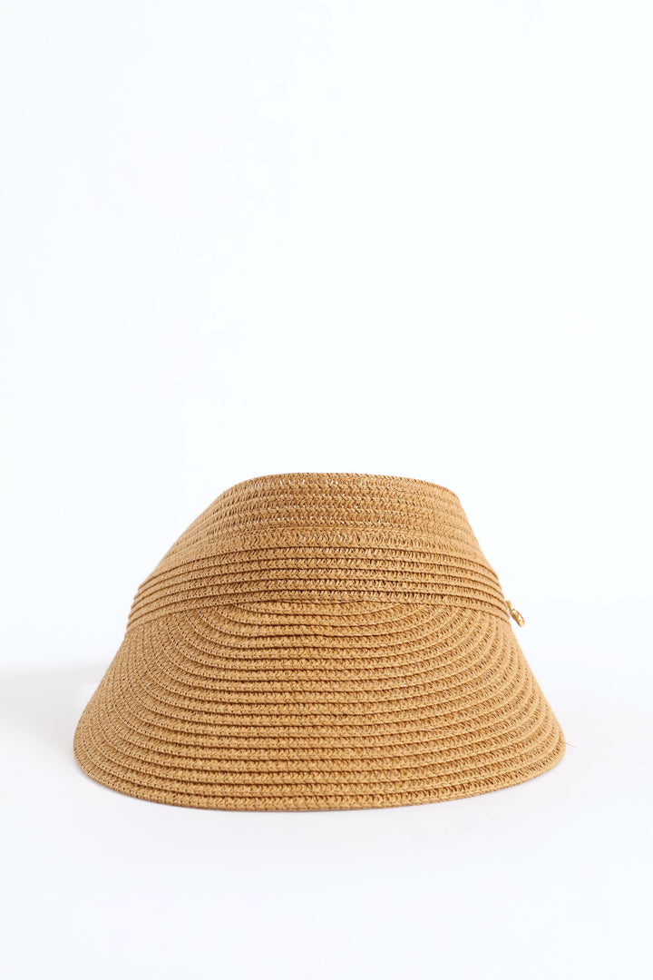 Cherry Embellishment Visor - Tan