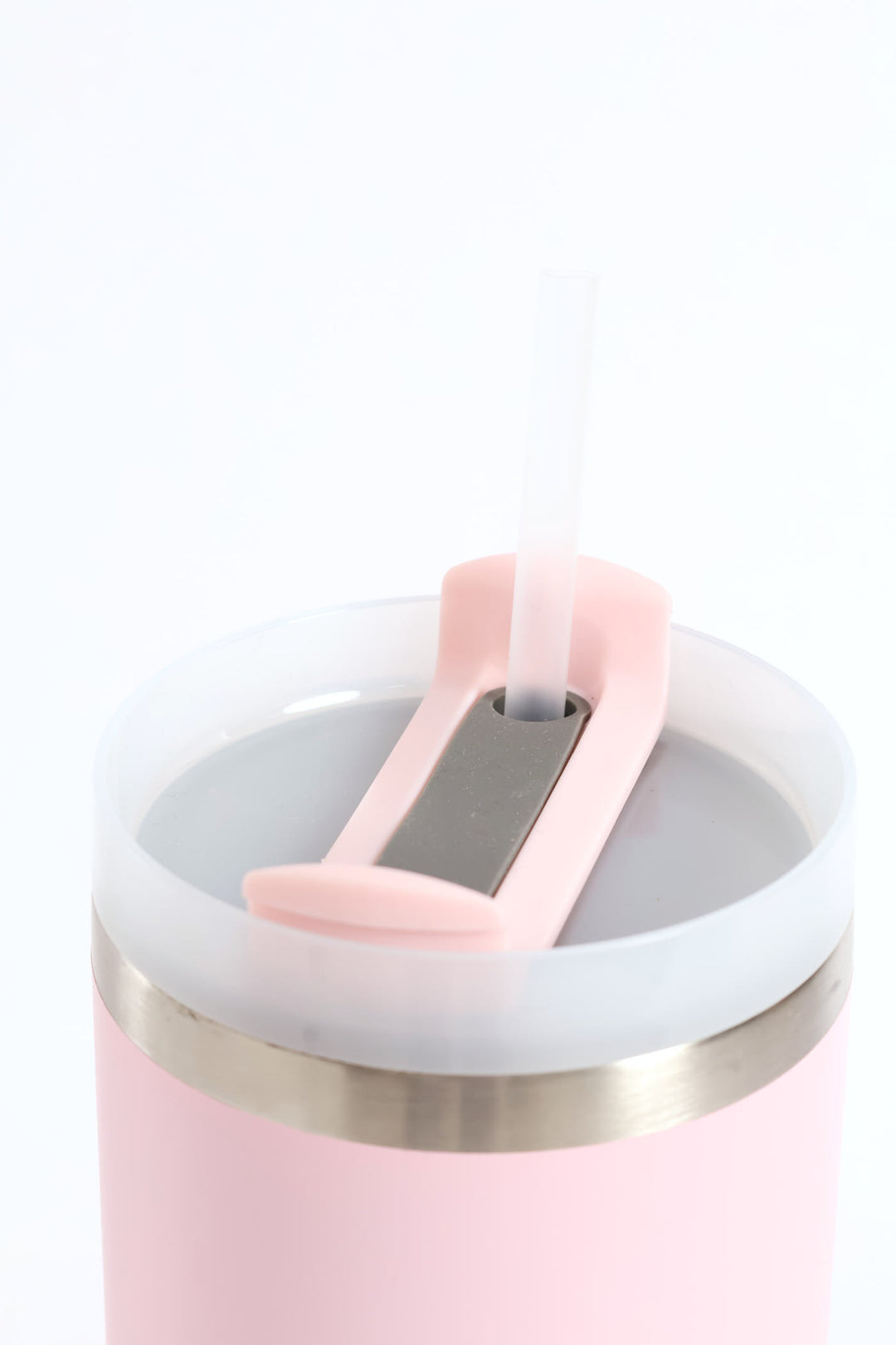 Plain Large Metal 1200ml Travel Flask - Light Pink