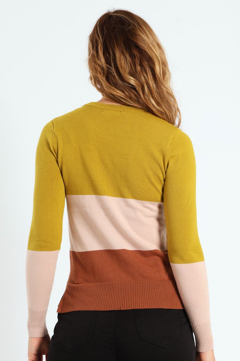 Bold Stripe Pullover - Chartreuse