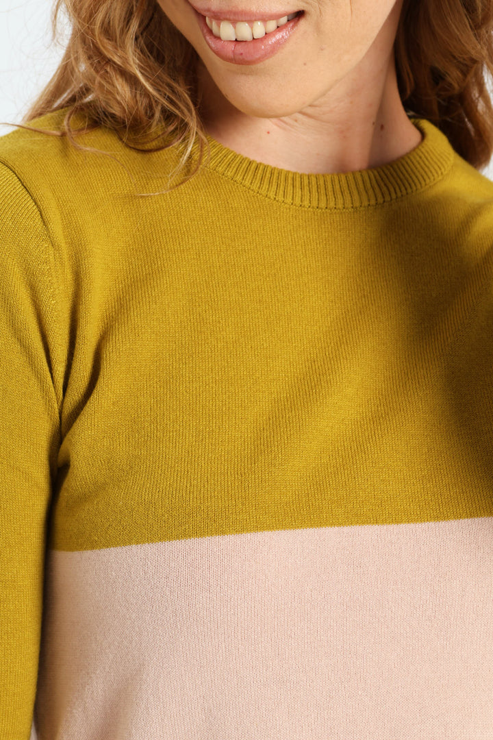 Bold Stripe Pullover - Chartreuse