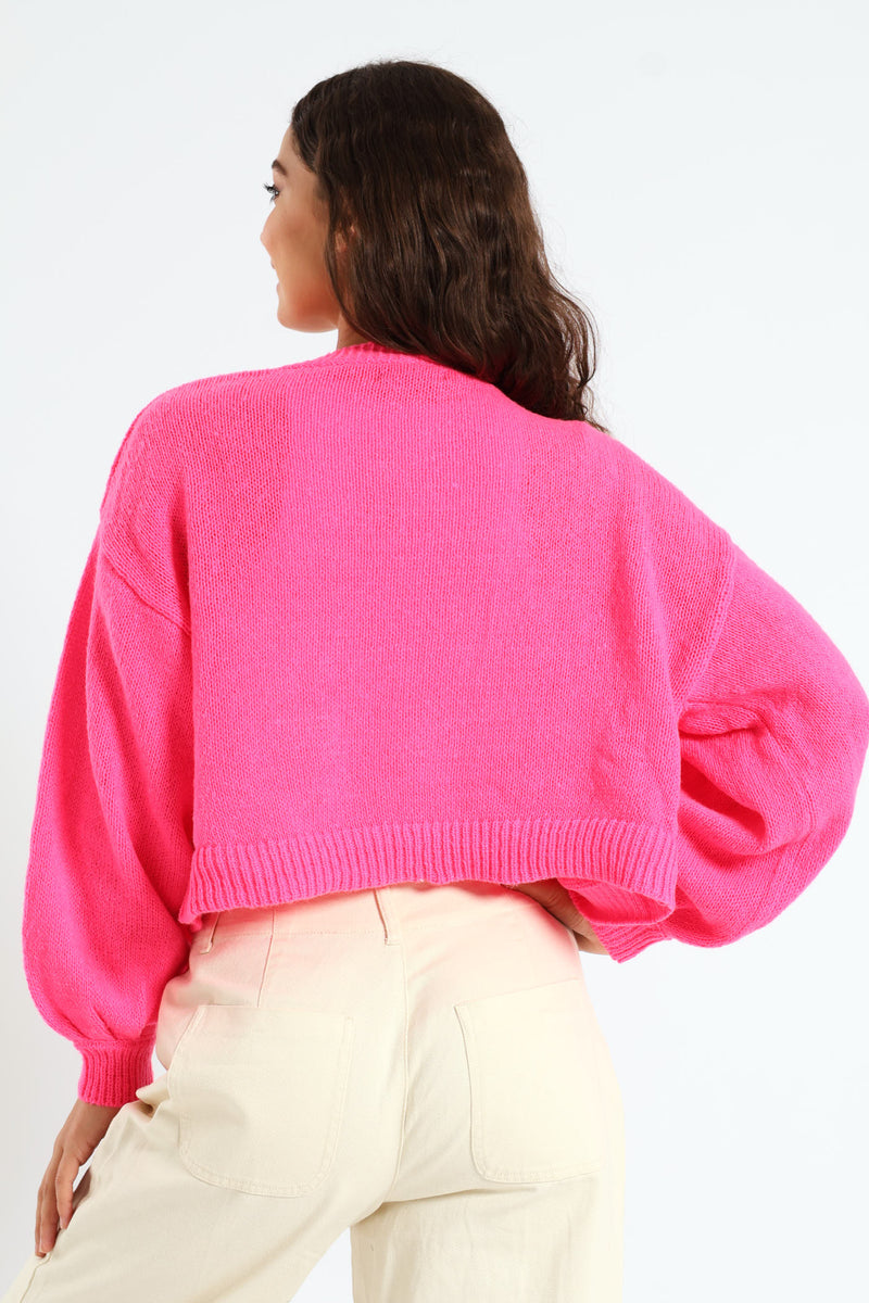 Flower Cardigan - Pink