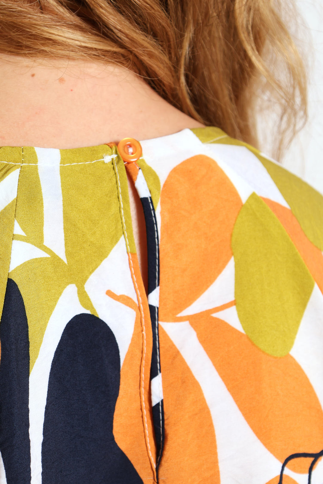 Bubble Raglan Sleeve Printed Blouse - Multi