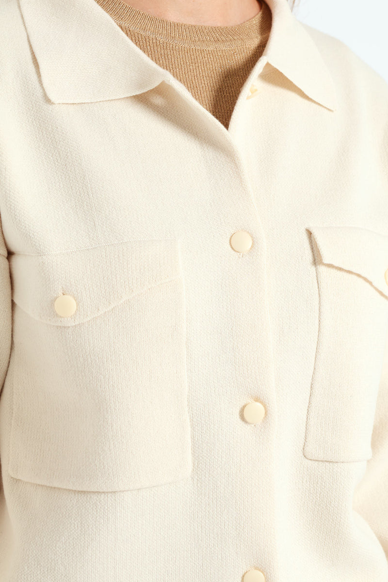 Knitted Cardi Bomber - Shell