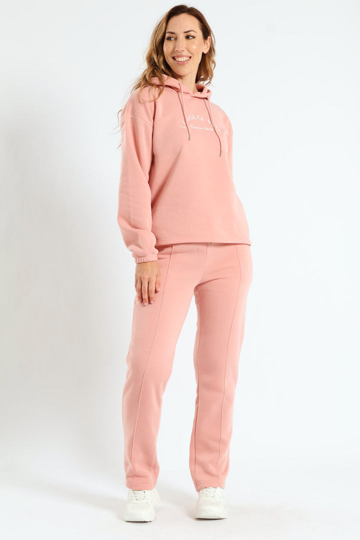 Pintuck Wideleg Jogger - Blush
