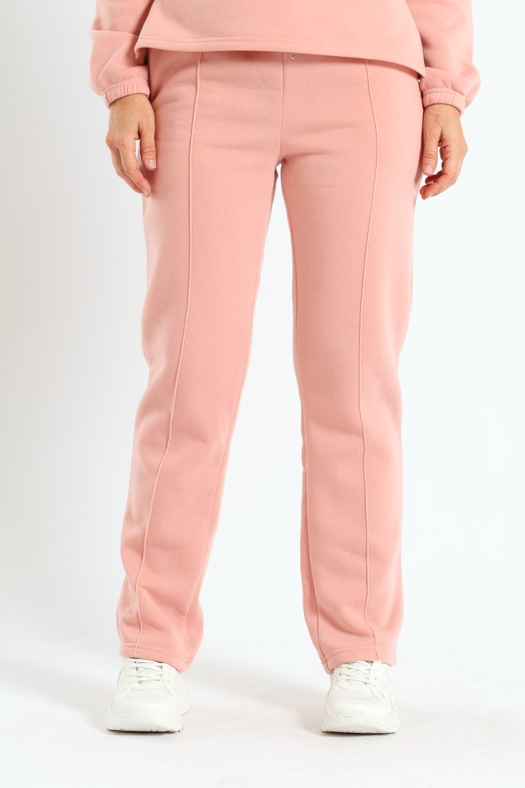 Pintuck Wideleg Jogger - Blush