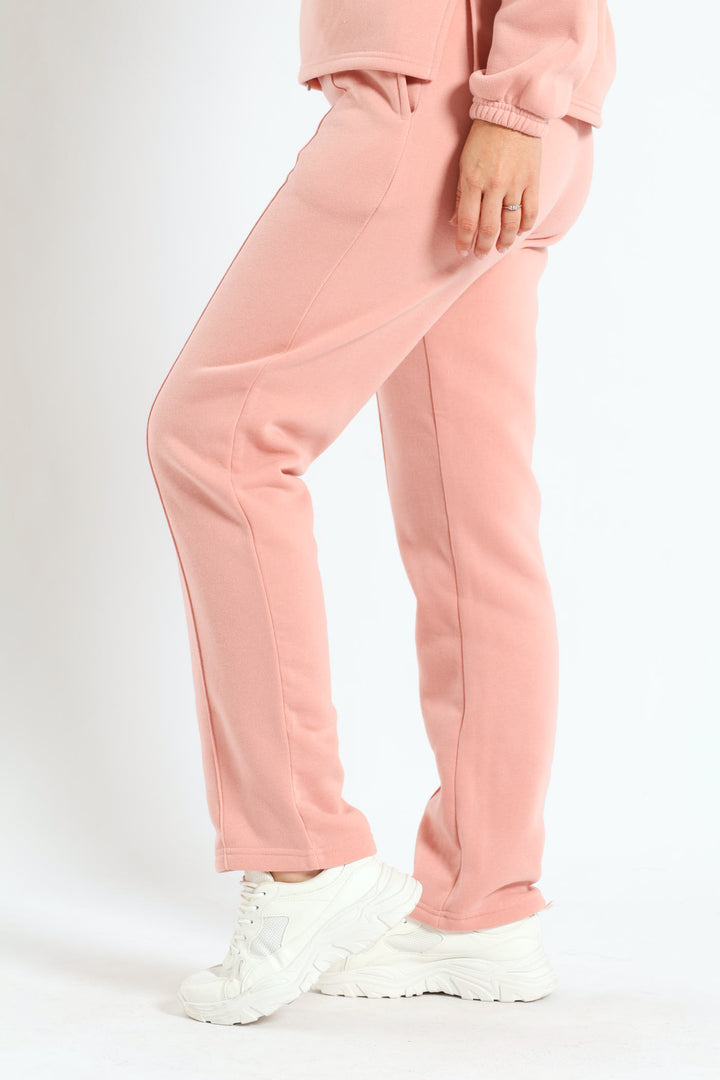 Pintuck Wideleg Jogger - Blush