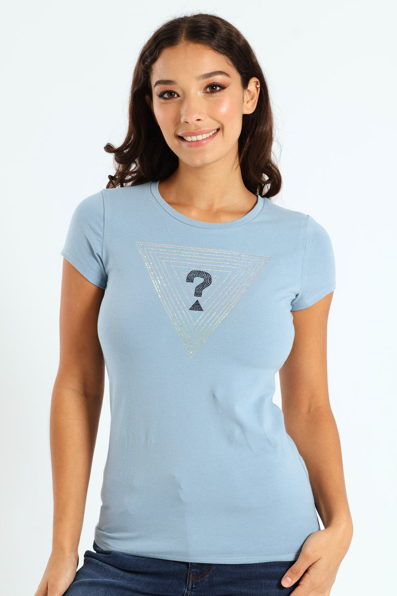 Triangle Maze R3 Tee - Light Blue