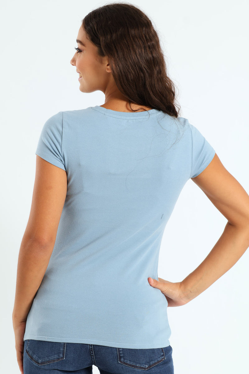 Triangle Maze R3 Tee - Light Blue