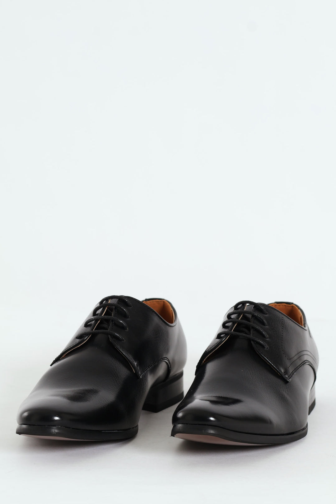 Pin Punch Detail Derby Shoe - Black