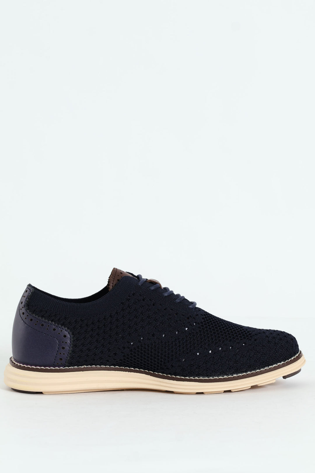 Flye Knit Smart Casual Lace Up Shoe - Navy