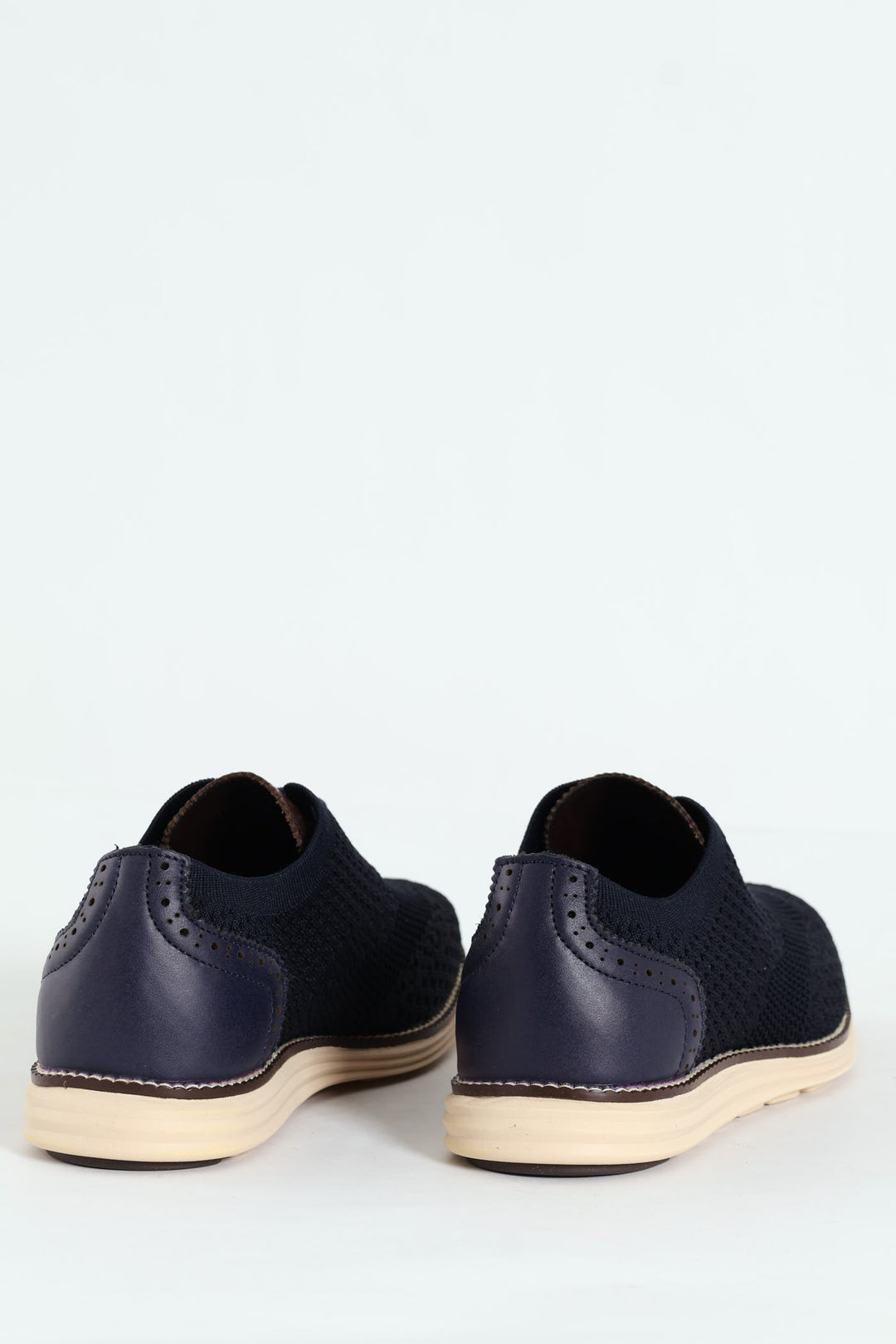 Flye Knit Smart Casual Lace Up Shoe - Navy