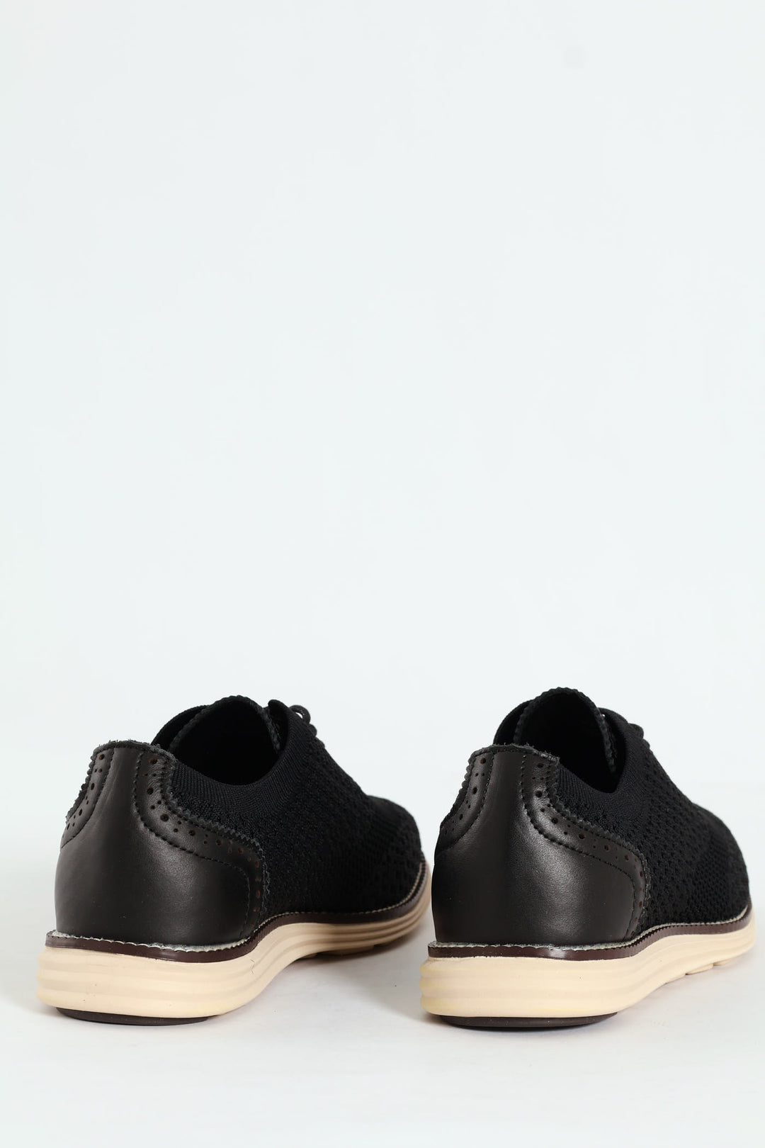 Flye Knit Smart Casual Lace Up Shoe - Black