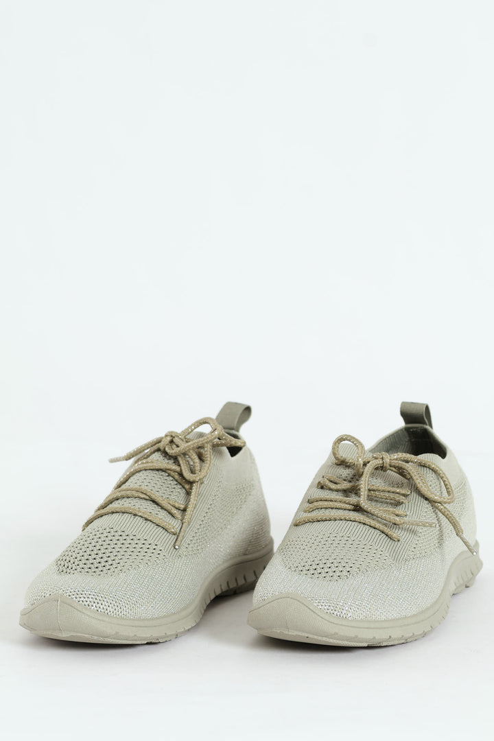 Nansen Bungee Cord Knit Slip On Sneaker - Sage