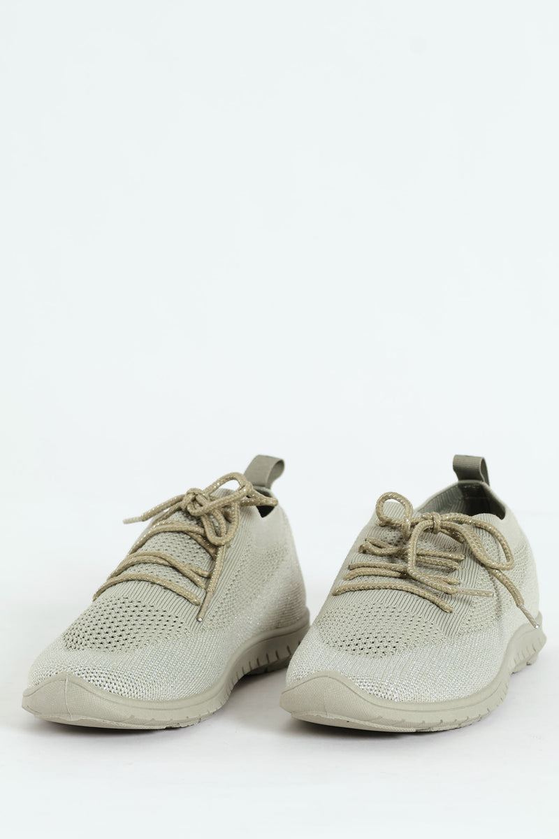 Nansen Bungee Cord Knit Slip On Sneaker - Sage