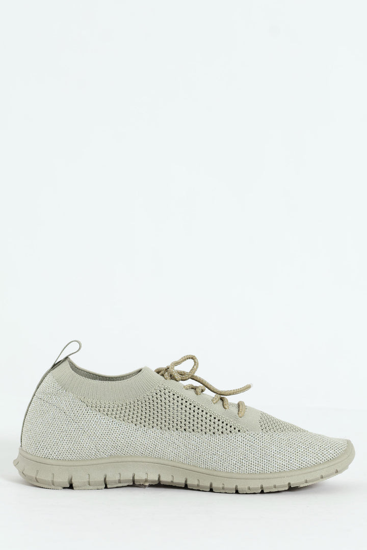 Nansen Bungee Cord Knit Slip On Sneaker - Sage