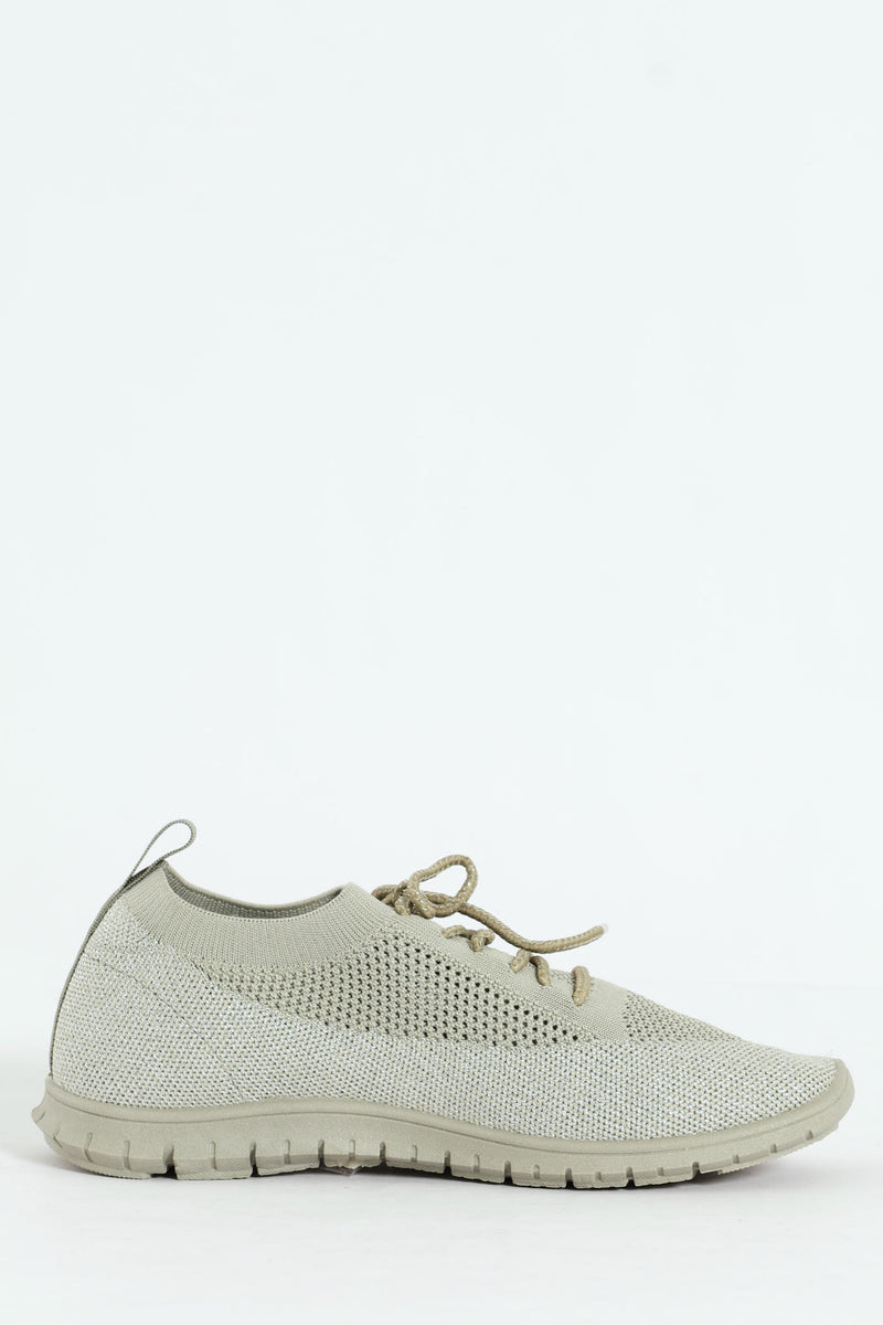 Nansen Bungee Cord Knit Slip On Sneaker - Sage