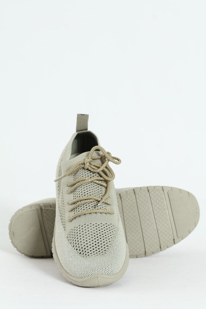 Nansen Bungee Cord Knit Slip On Sneaker - Sage