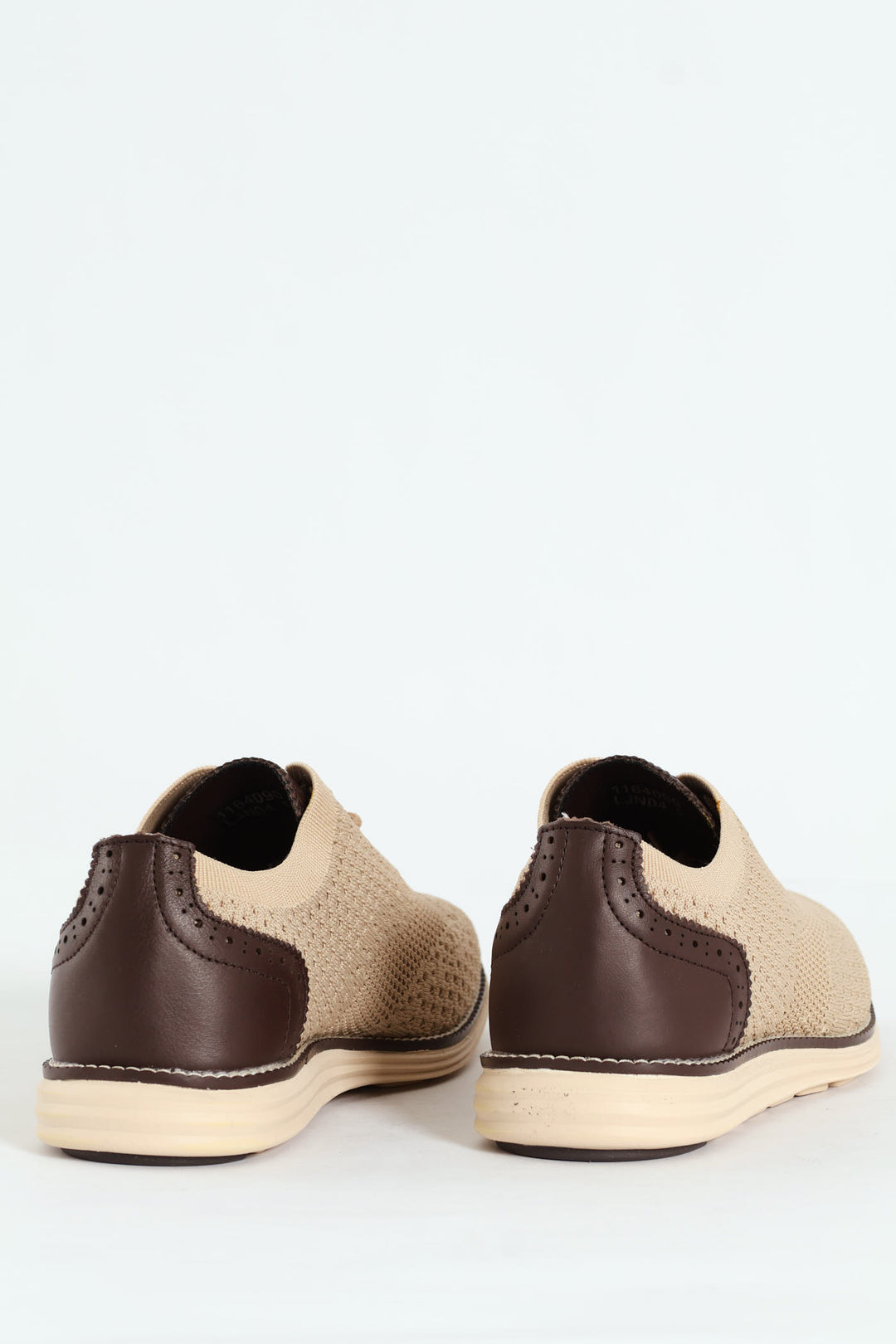 Mens Flye Knit Smart Casual Lace Up Shoe Stone – Edgars