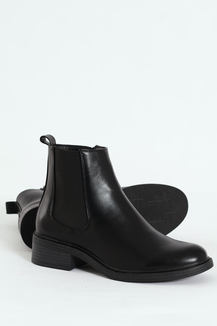 Classy Monotone Chelsea Boot - Black