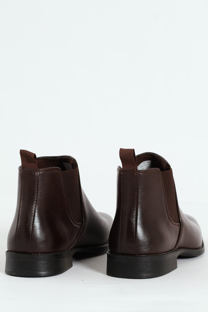 PU Upper Chelsea Boot - Chocolate