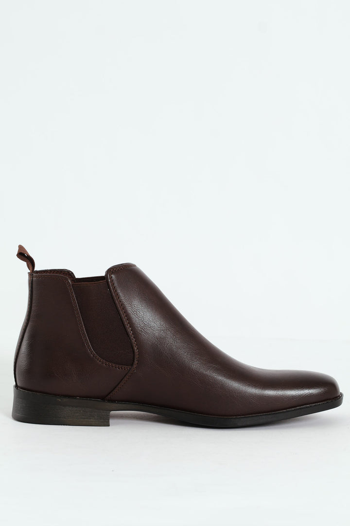 PU Upper Chelsea Boot - Chocolate
