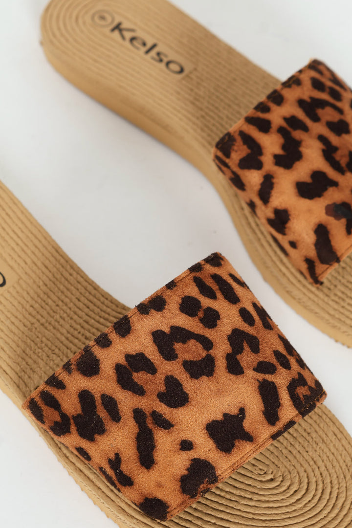 Leopard Print Single Band Mule Sandal - Multi