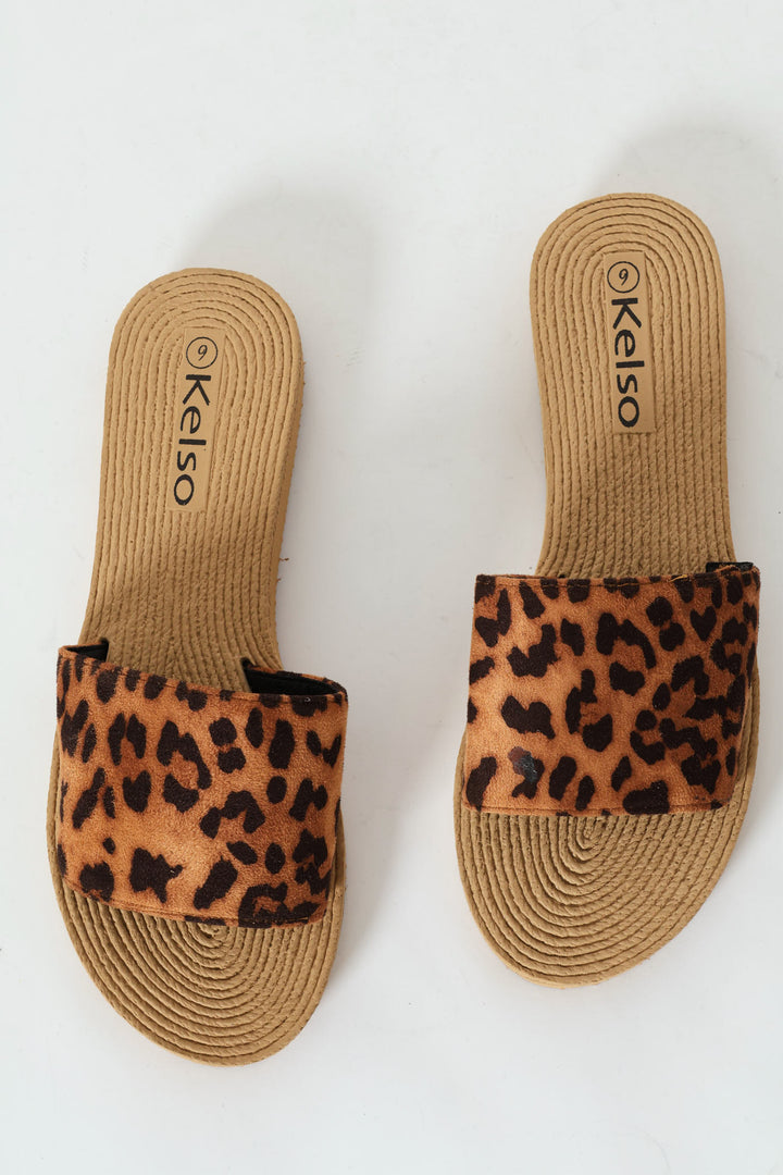Leopard Print Single Band Mule Sandal - Multi