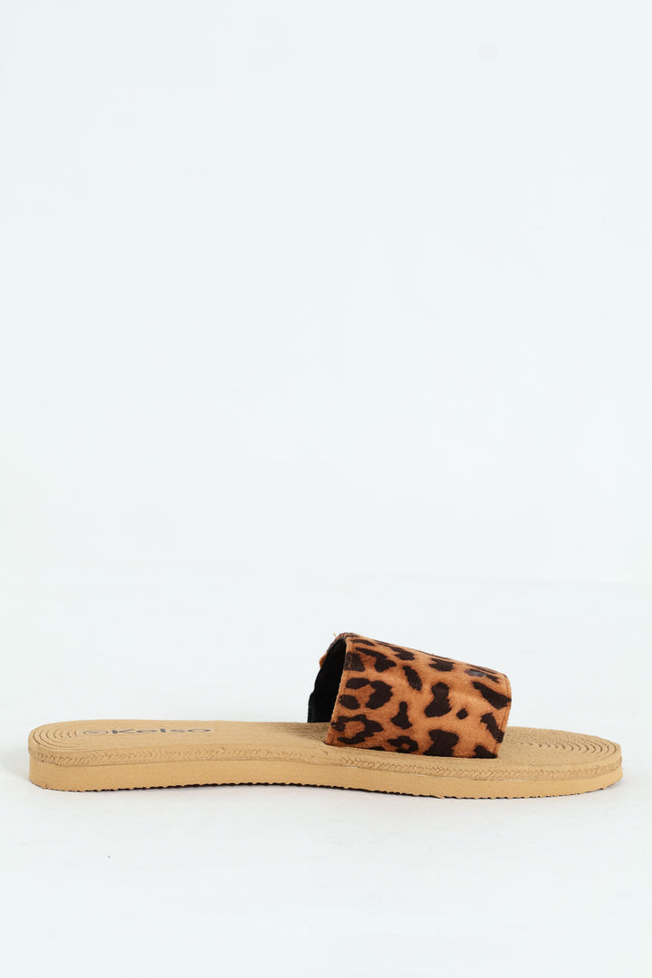Leopard Print Single Band Mule Sandal - Multi