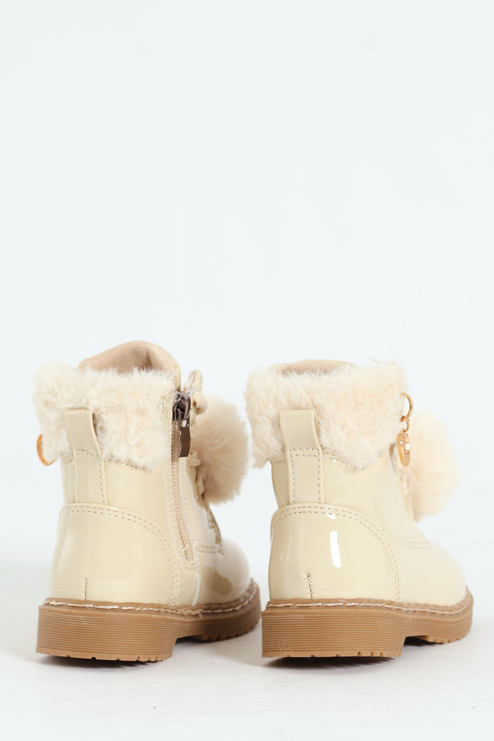Pre-Girls Hiker Boot - Cream