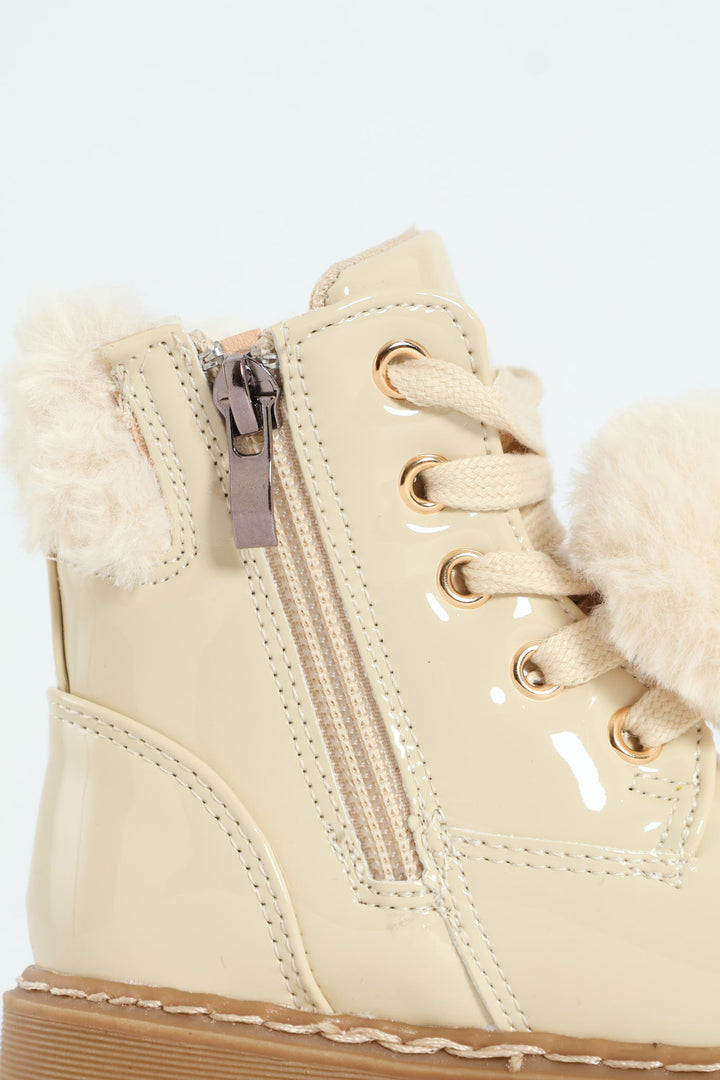 Pre-Girls Hiker Boot - Cream