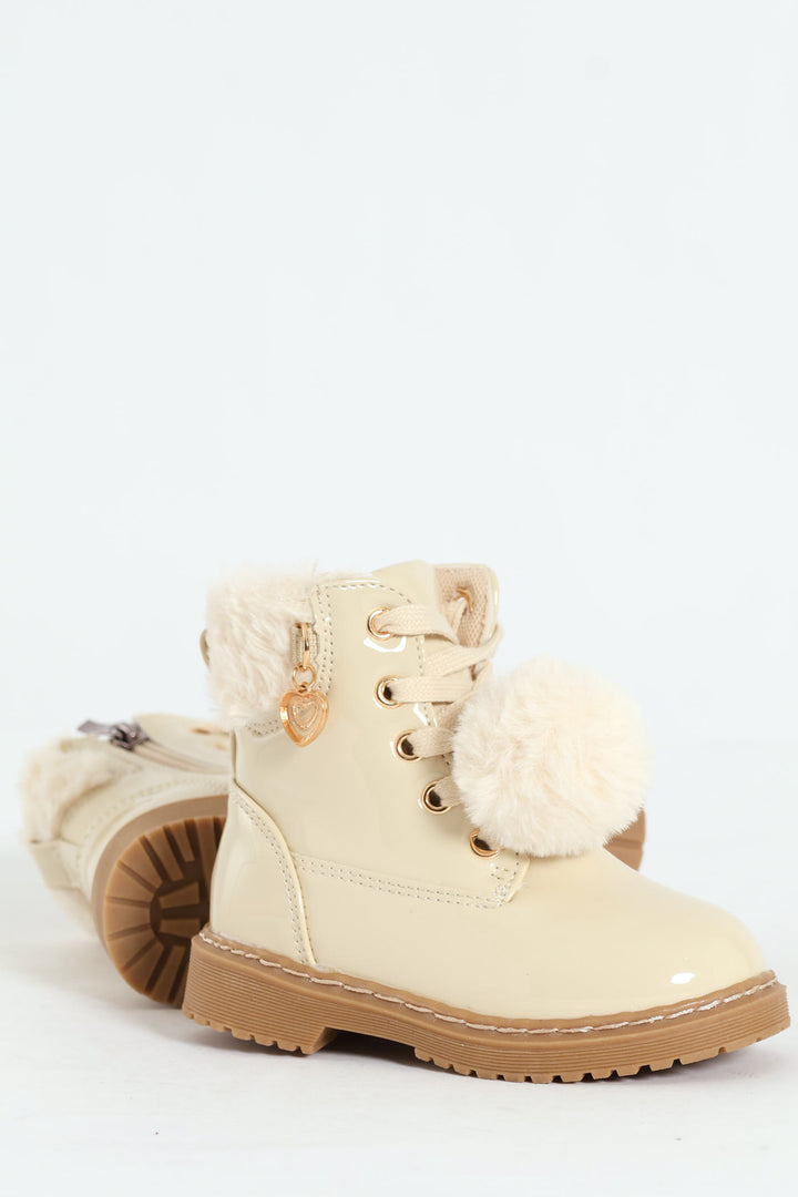 Pre-Girls Hiker Boot - Cream