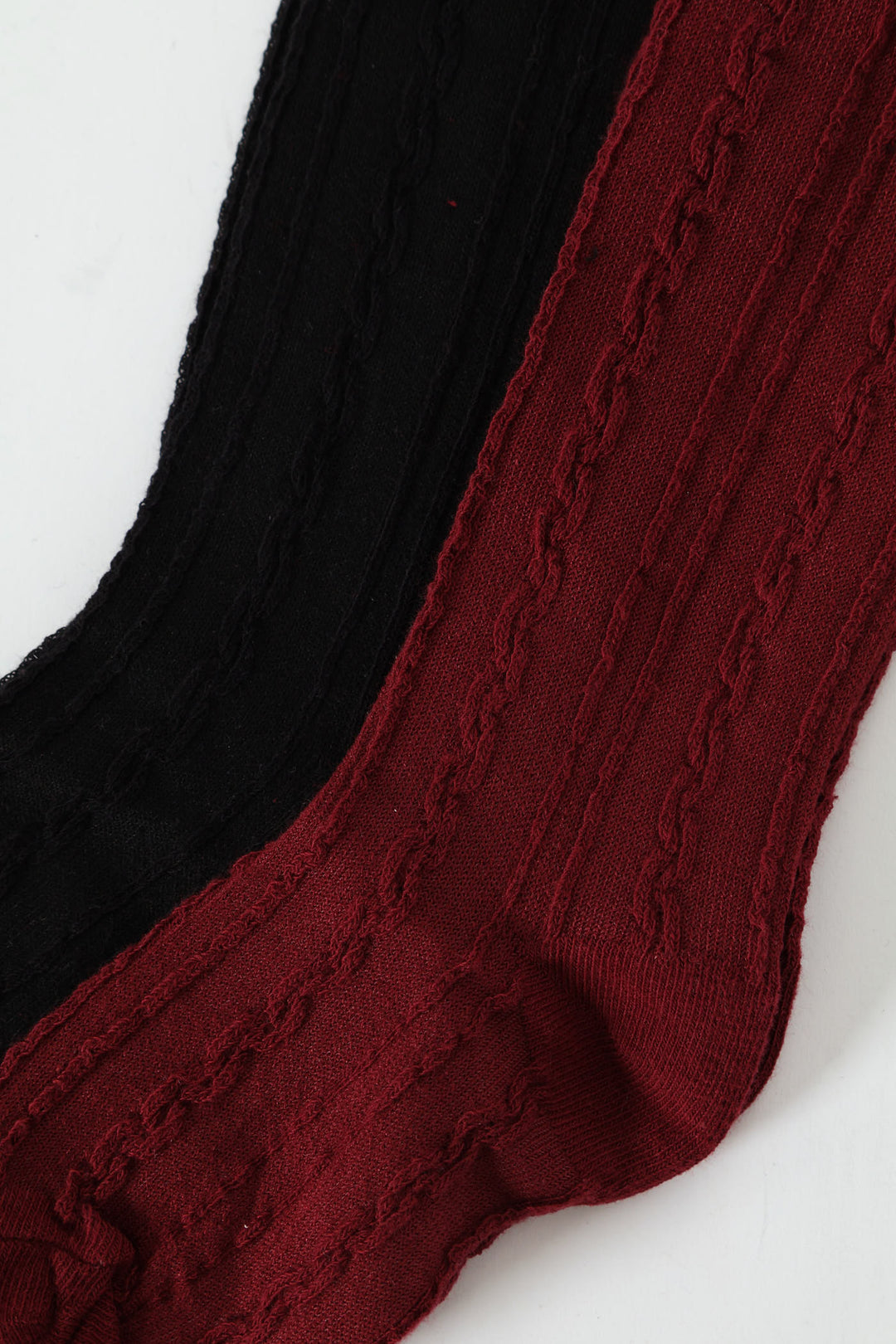 Pre-Girls 2 Pack Cable Knit Tights - Black