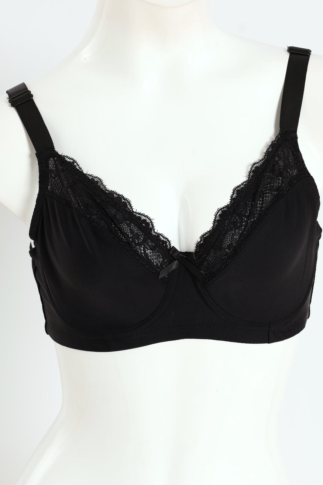 2 Pack Lace Non Padded Bras - Mauve/Black