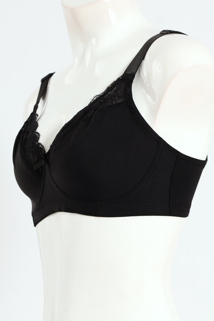 2 Pack Lace Non Padded Bras - Mauve/Black