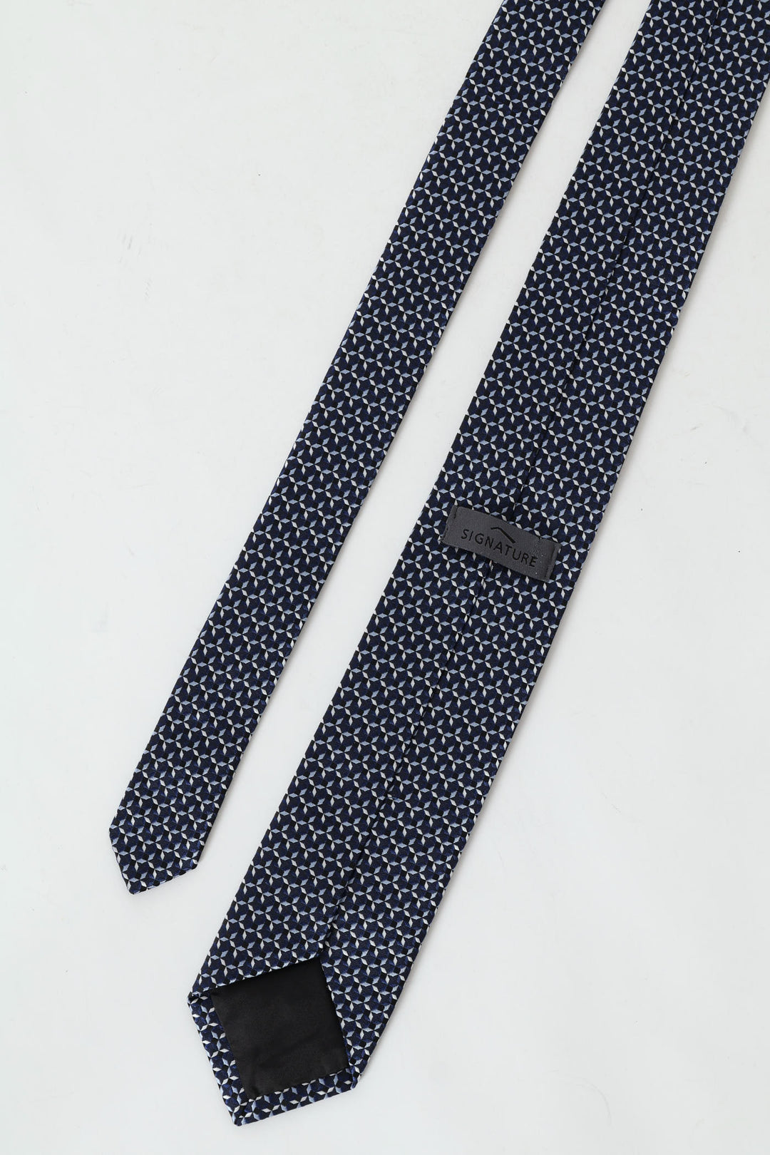 Geometric Pattern Tie - Navy