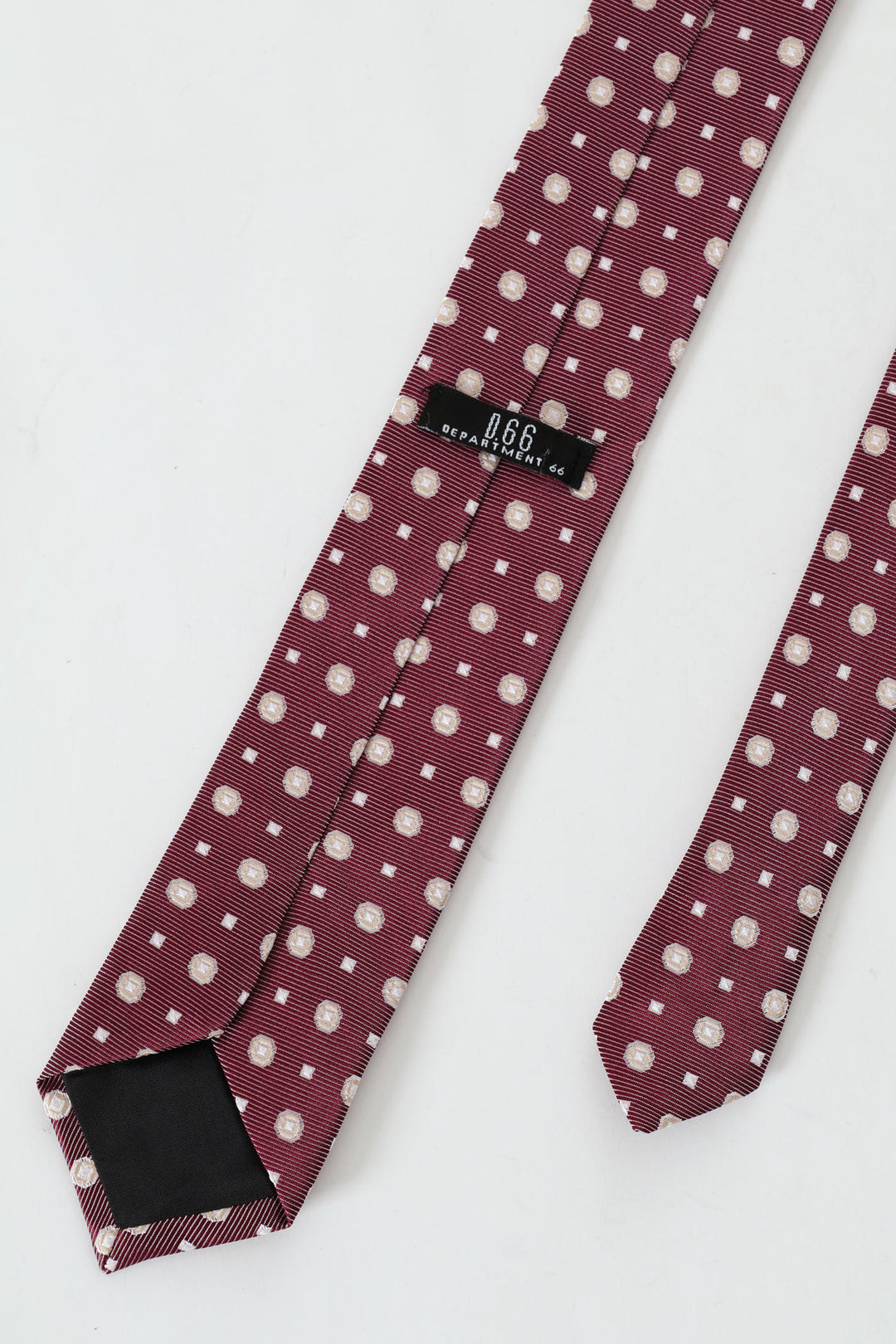 Circle Pattern Tie - Burgundy
