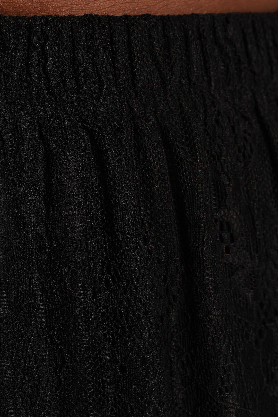 Tiered Lace Maxi Skirt - Black