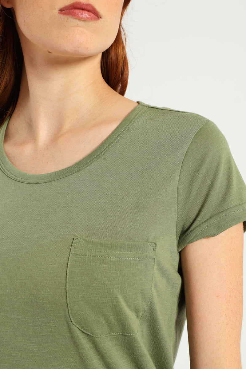 Plain Pocket Tee - Aqua Mist Green
