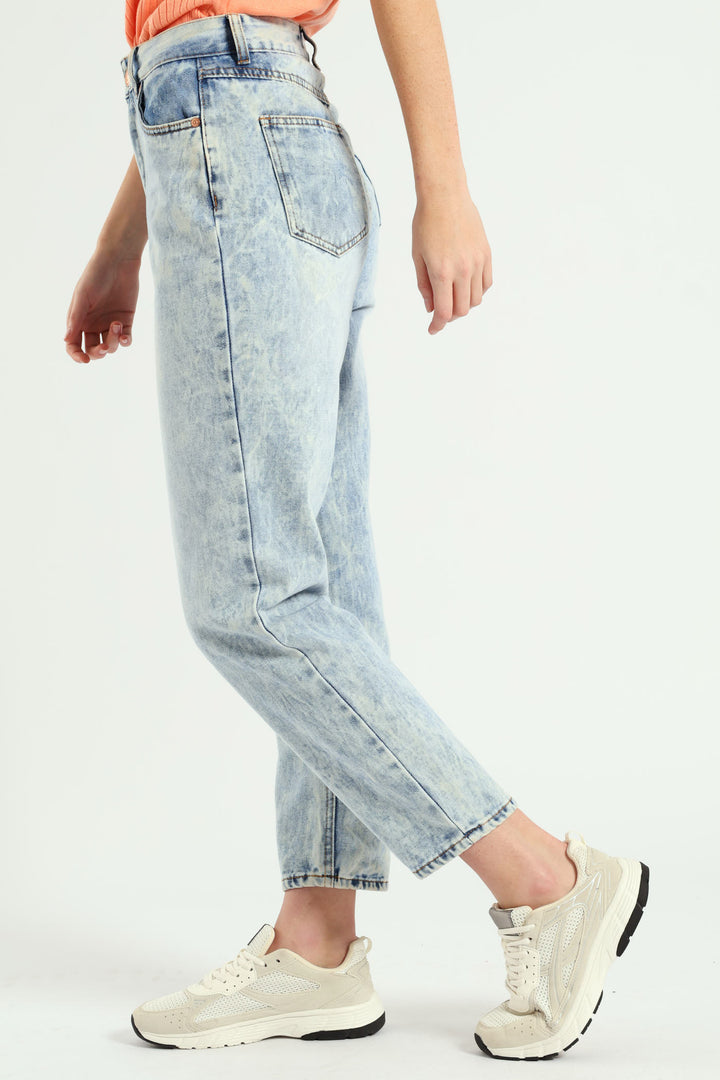 Classic Rigid Mom Jean - Light Wash