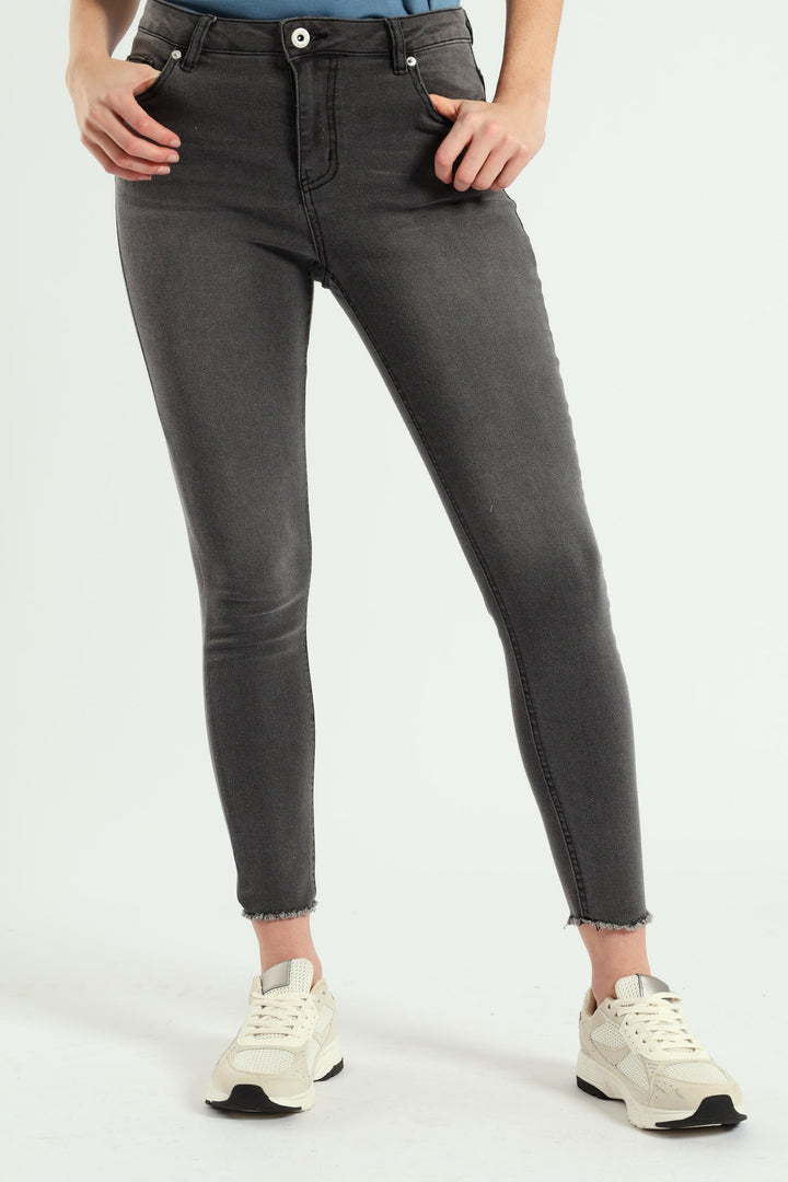 Anklegrazer Skinny Jean - Dark Grey