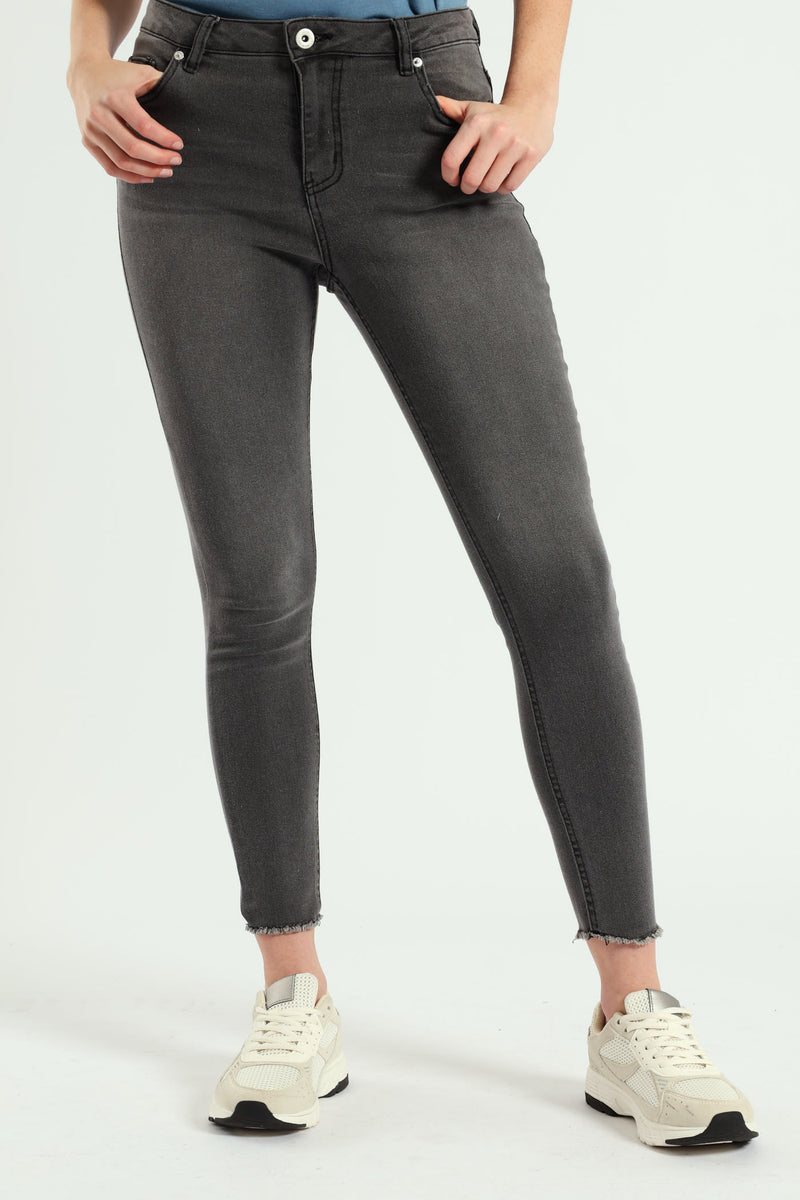 Anklegrazer Skinny Jean - Dark Grey