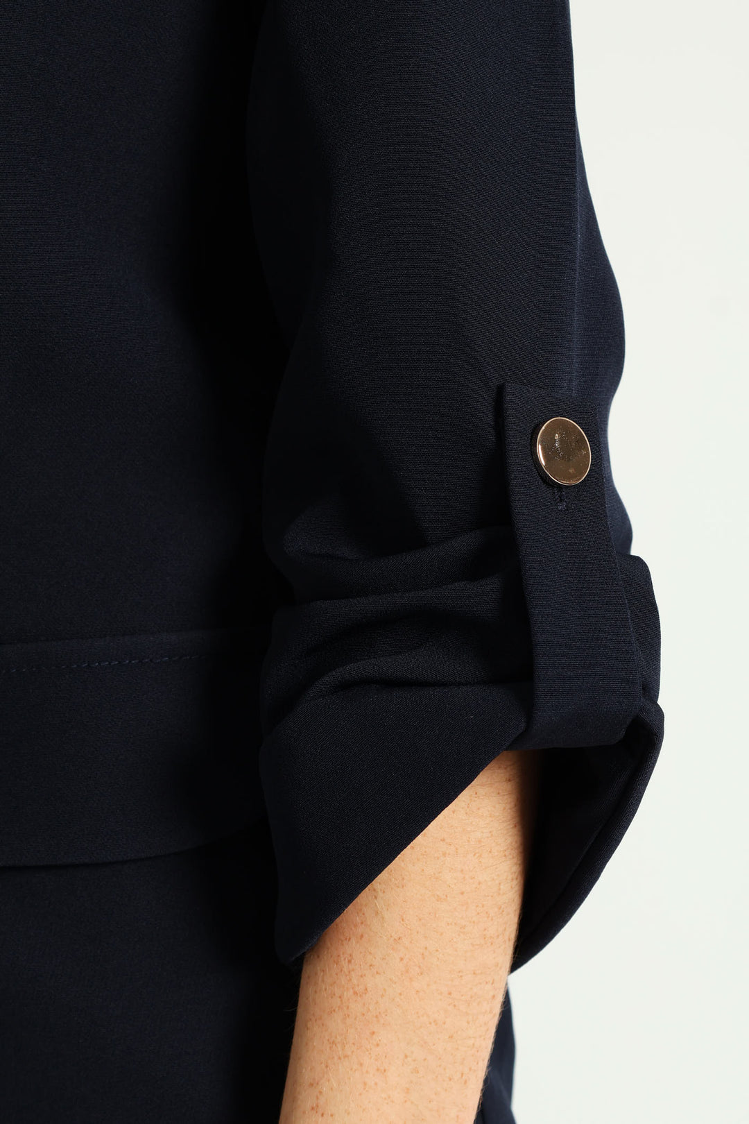 Turn Up Tab Blazer - Navy