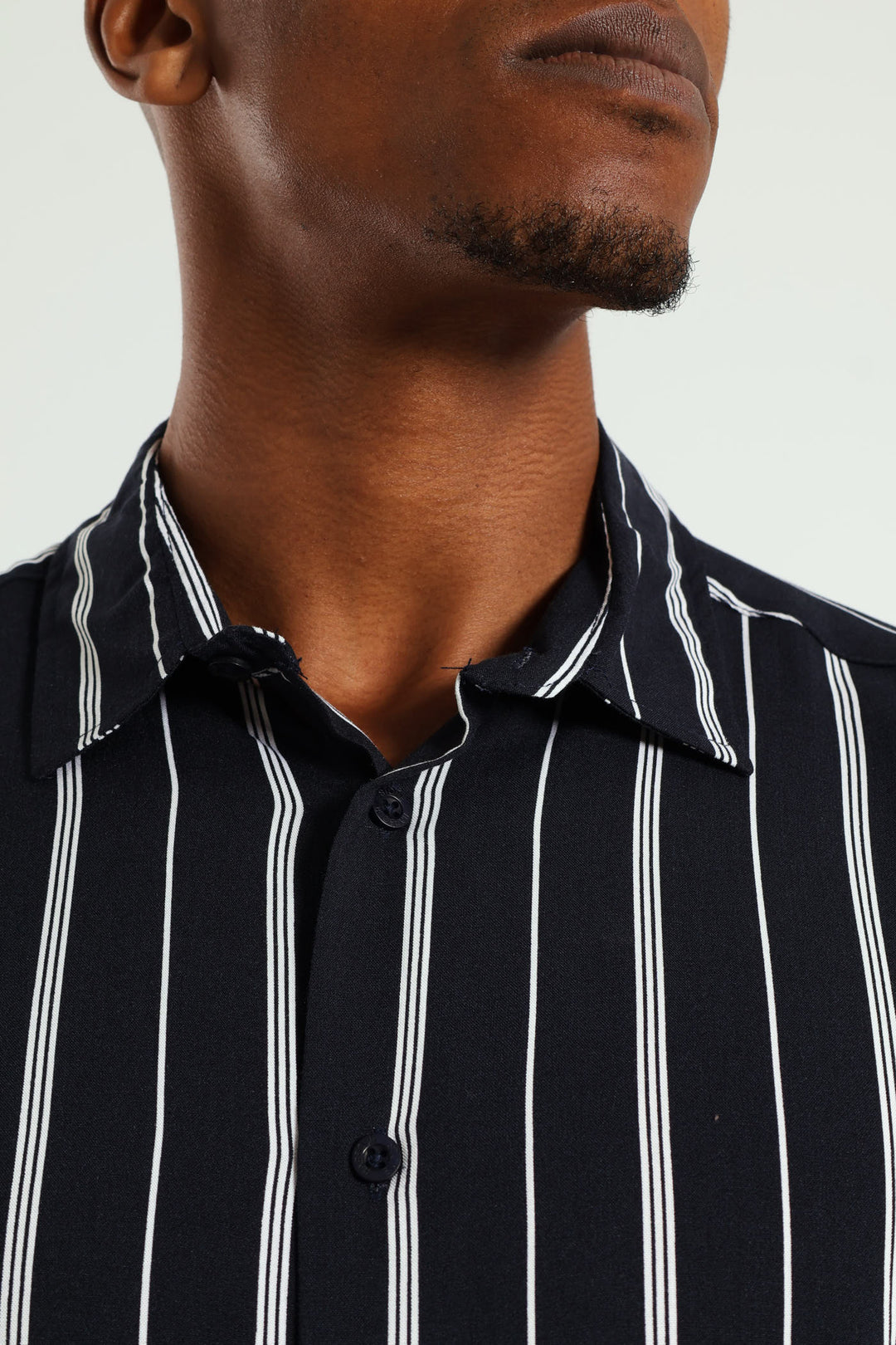 Short Sleeve Stripe Shirt - Navy