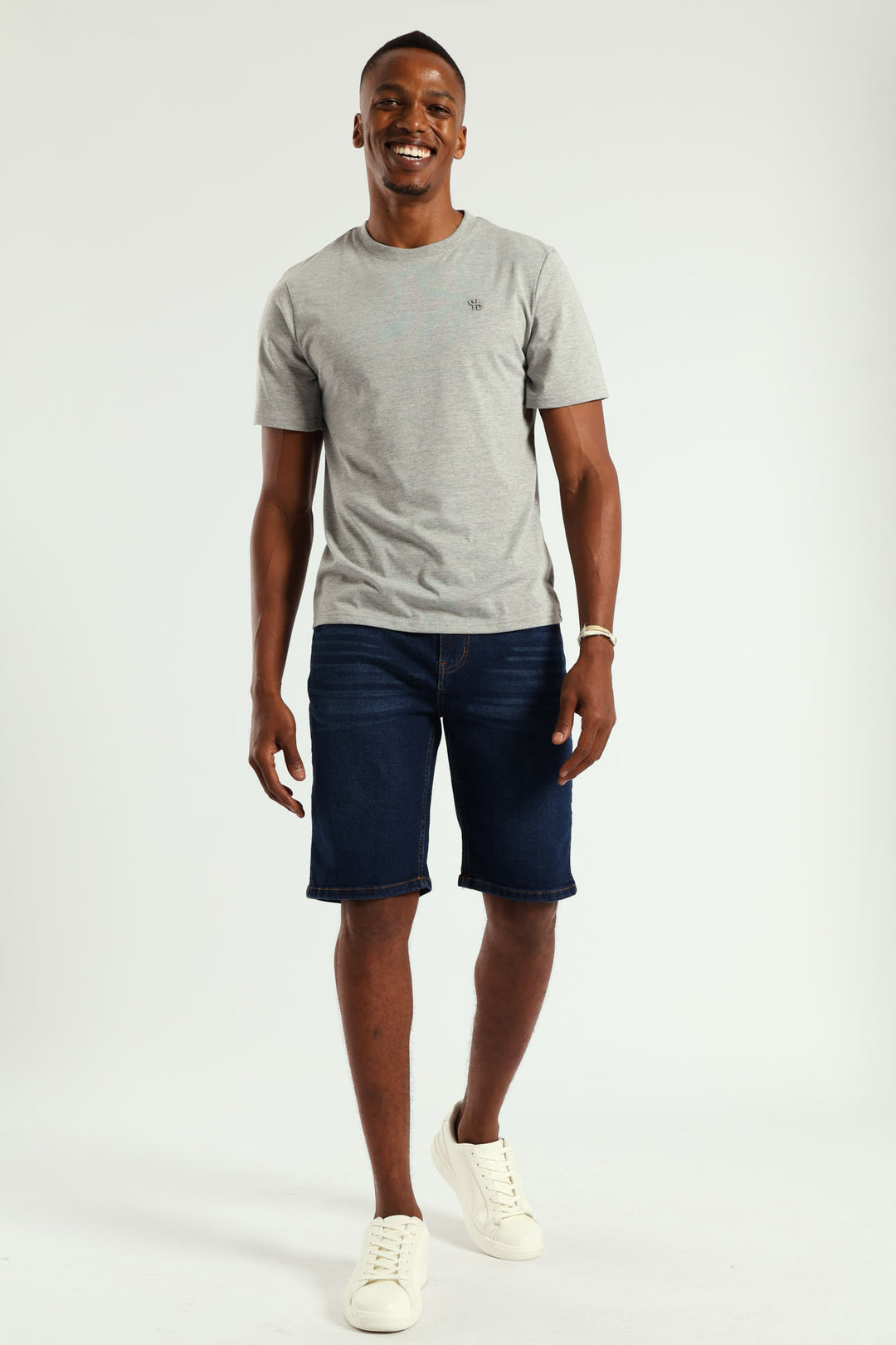 HD Basic Crew Neck Tee - Grey Melange