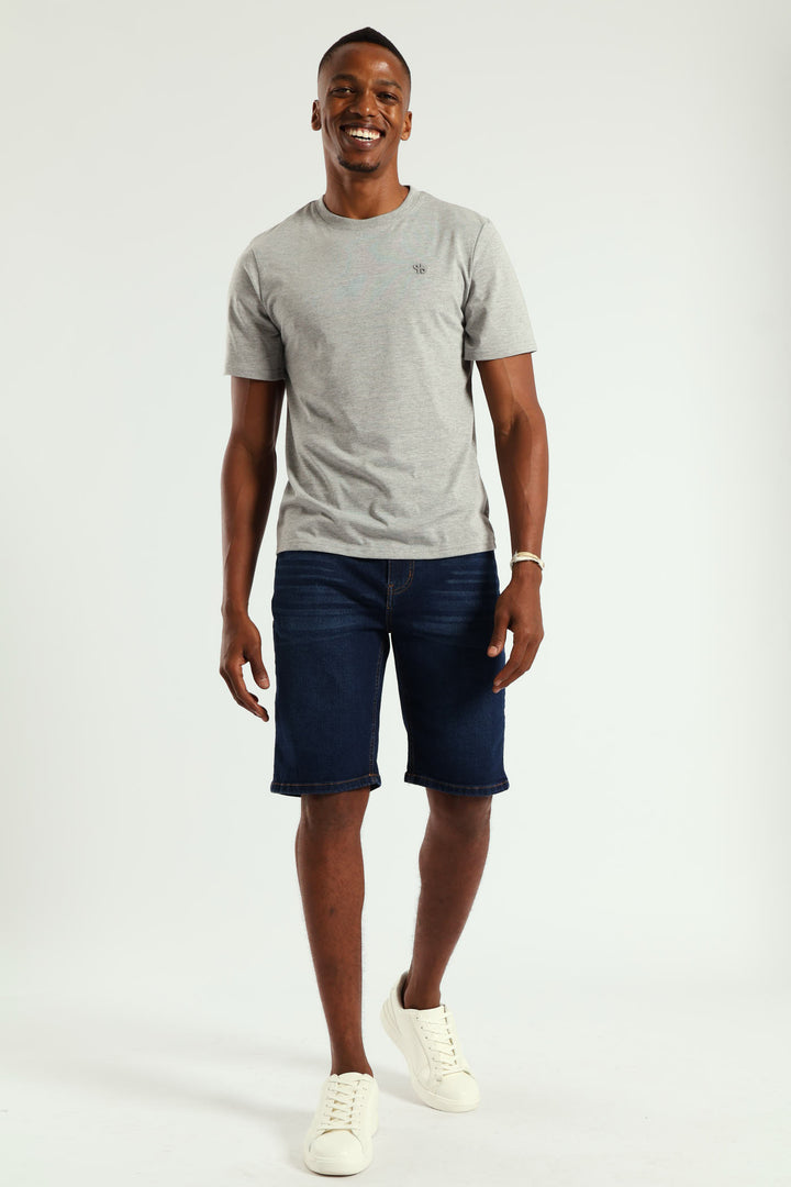 HD Basic Crew Neck Tee - Grey Melange