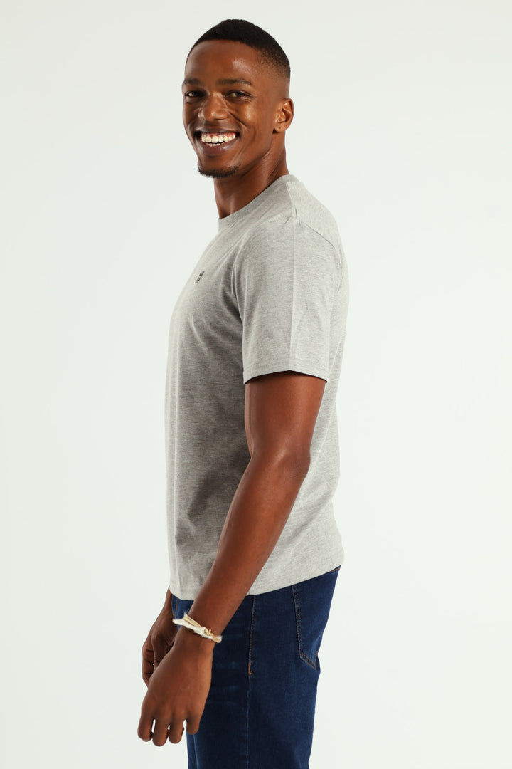 HD Basic Crew Neck Tee - Grey Melange