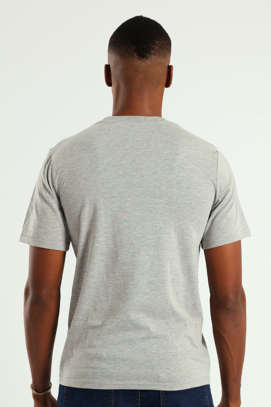 HD Basic Crew Neck Tee - Grey Melange