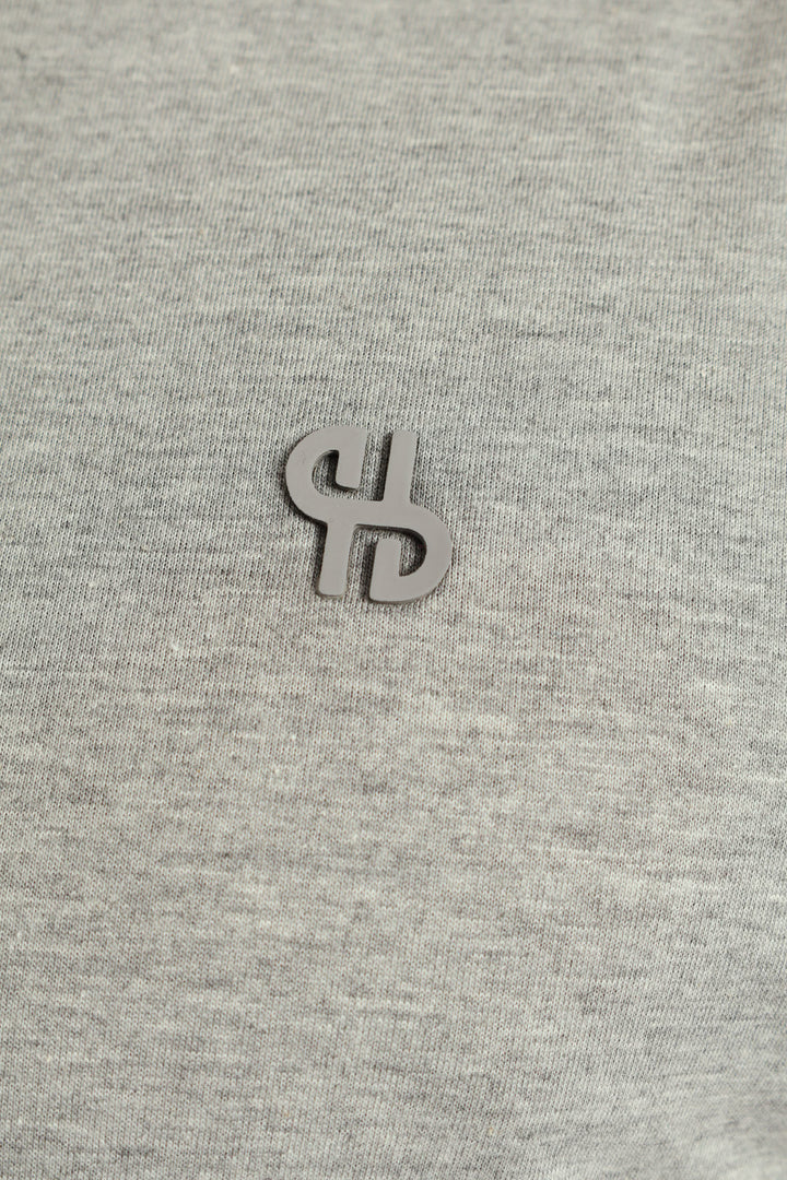 HD Basic Crew Neck Tee - Grey Melange