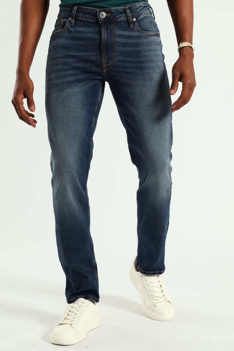 Brent Tapered Slim Denim - Dark Wash
