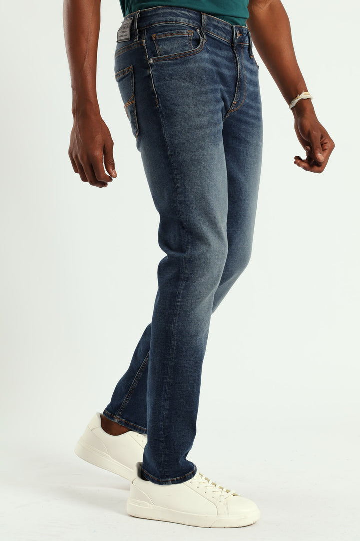 Brent Tapered Slim Denim - Dark Wash